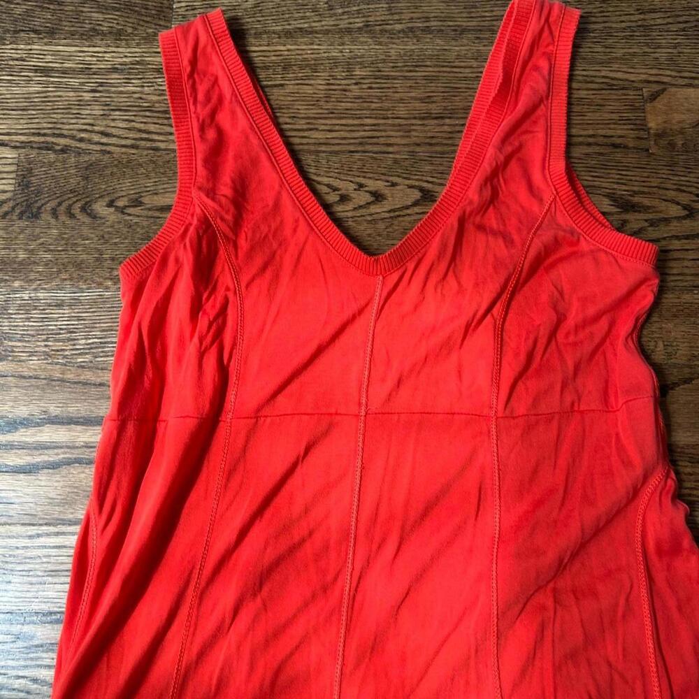 Red Flowy A Line Comfortable Basic Maeve Anthropo… - image 4